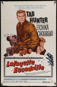 5r586 LAFAYETTE ESCADRILLE 1sh '58 Tab Hunter was a young rebel who couldn't wait for WWI!