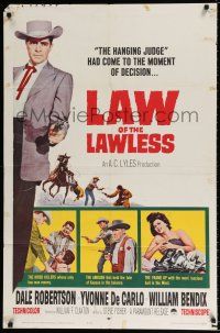 5r597 LAW OF THE LAWLESS 1sh '64 Dale Robertson, Yvonne De Carlo, William Bendix