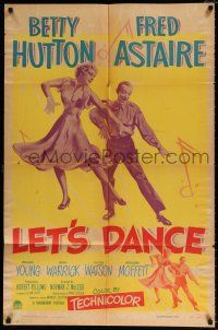 5r605 LET'S DANCE 1sh '50 great image of dancing Fred Astaire & Betty Hutton!