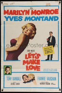 5r607 LET'S MAKE LOVE 1sh '60 great images of super sexy Marilyn Monroe & Yves Montand!