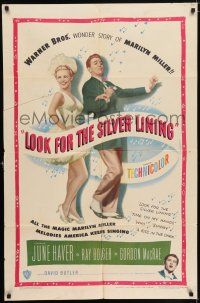 5r631 LOOK FOR THE SILVER LINING 1sh '49 art of June Haver & Ray Bolger dancing, Gordon MacRae