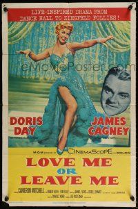 5r645 LOVE ME OR LEAVE ME 1sh '55 full-length sexy Doris Day as famed Ruth Etting, James Cagney!