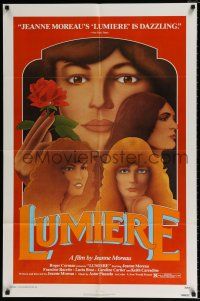 5r651 LUMIERE 1sh '76 directed by Jeanne Moreau, Lucia Bose, Keith Carradine, Evans art!