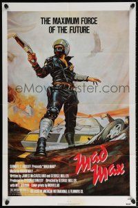 5r654 MAD MAX 1sh R83 George Miller post-apocalyptic classic, Mel Gibson art by Garland!