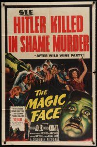 5r660 MAGIC FACE 1sh '51 Luther Adler as Hitler slain in love nest after champagne party!