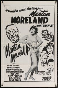 5r667 MANTAN MESSES UP 1sh R50s Mantan Moreland, Monte Hawley, Lena Horne, Toddy Pictures!