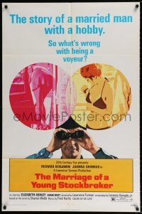 5r669 MARRIAGE OF A YOUNG STOCKBROKER 1sh '71 what's wrong with Richard Benjamin being a voyeur!
