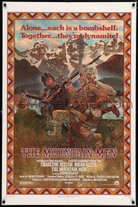 5r700 MOUNTAIN MEN 1sh '80 great Hopkins art of mountain men Charlton Heston & Brian Keith!