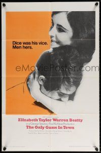 5r736 ONLY GAME IN TOWN int'l 1sh '69 Elizabeth Taylor & Warren Beatty are in love in Las Vegas!