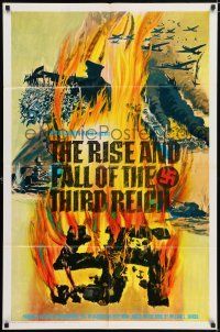 5r824 RISE & FALL OF THE THIRD REICH 1sh '68 book by William L. Shirer, burning swastika!