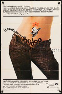 5r861 SKIDOO 1sh '69 Otto Preminger, drug comedy, sexy image of girl with pants unbuttoned!