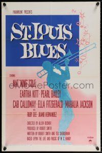 5r882 ST. LOUIS BLUES 1sh '58 Nat King Cole, the life & music of W.C. Handy!