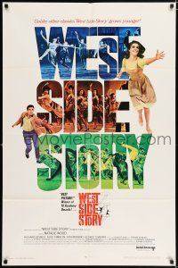 5r967 WEST SIDE STORY 1sh R68 Academy Award winning classic musical, Natalie Wood, Richard Beymer!