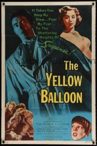 5r989 YELLOW BALLOON 1sh '53 many images of Andrew Ray & William Sylvester!