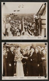 5s944 KING KONG 2 8x10 stills R56 Bruce Cabot, Robert Armstrong & Fay Wray, biplanes over NYC