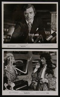 5s982 SLEUTH 2 8x10 stills '72 Laurence Olivier & Michael Caine, from Anthony Shaffer play!