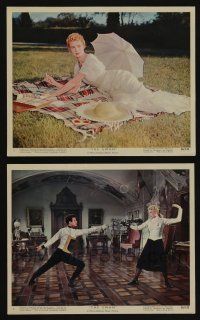 5s193 SWAN 2 color 8x10 stills '56 both with beautiful Grace Kelly, fencing with Louis Jourdan!