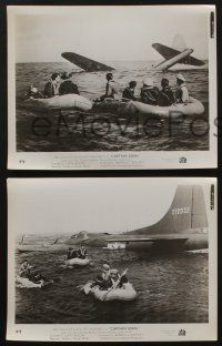 5s826 CAPTAIN EDDIE 3 8x10 stills '45 Fred MacMurray as Rickenbaker, cool ocean crash scenes!