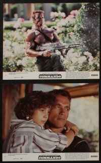 5s061 COMMANDO 8 8x10 mini LCs '85 Arnold Schwarzenegger, 13 year-old Alyssa Milano!