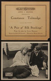 5s361 PAIR OF SILK STOCKINGS 11 8x10 LCs '18 Walter Edwards, great images of Constance Talmadge!