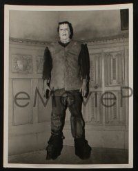5s859 MURDER IN 3-D 3 8x10 stills '41 candids of Edward Payson in make up as Frankenstein monster!