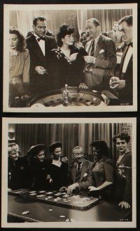 5s523 PAYOFF 8 8x10 stills '42 Lee Tracy, Tina Thayer, Tom Brown, gambling!