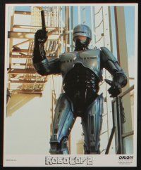 5s089 ROBOCOP 2 8 8x10 mini LCs '90 great close up of cyborg policeman Peter Weller, sci-fi sequel!