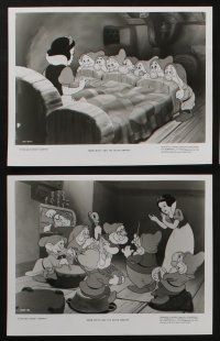 5s457 SNOW WHITE & THE SEVEN DWARFS 9 8x10 stills R70s Disney, great animation images!