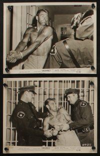 5s463 UNCHAINED 9 8x10 stills '55 Barbara Hale, Chester Morris, Elroy 'Crazylegs' Hirsch in prison!