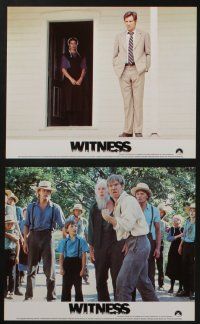5s121 WITNESS 8 color English FOH LCs '85 cop Harrison Ford in Amish country, Peter Weir!
