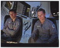 5t489 2001: A SPACE ODYSSEY signed color 8x10 REPRO still '68 by BOTH Gary Lockwood & Keir Dullea!