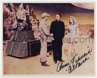 5t497 ANNE FRANCIS signed color 8x10 REPRO still '90s as Altaira with Robby in Forbidden Planet!