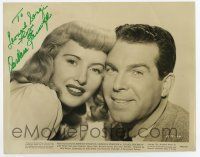 5t360 BARBARA STANWYCK signed 8x10 still '44 great c/u with Fred MacMurray from Double Indemnity!