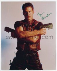 5t508 BEN BROWDER signed color 8x10 REPRO still '00s with guns from TV's Stargate: SG-1!
