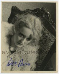 5t361 BETTE DAVIS signed 8x10 still '34 great close up as Mildred from Of Human Bondage!