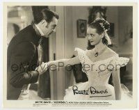 5t362 BETTE DAVIS signed 8x10.25 still '38 great close up with George Brent from Jezebel!
