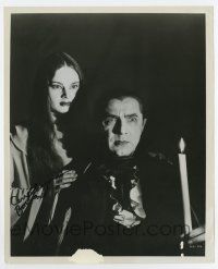 5t526 CARROLL BORLAND signed 8x10 REPRO still '80s c/u with Bela Lugosi from Mark of the Vampire!