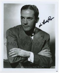 5t528 CHARLES BUDDY ROGERS signed 8x10 REPRO still '90s great waist-high portrait in suit & tie!