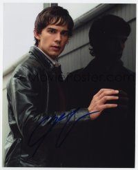 5t530 CHRISTOPHER GORHAM signed color 8x10 REPRO still '00s great close up wearing leather jacket!