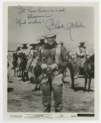 5t374 CLARK GABLE signed 8x10 still '55 great close up with cowboys from The Tall Men!