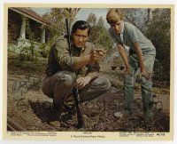 5t377 CLINT WALKER signed color 8x10 still #1 '66 great close up tracking with Jay North in Maya!