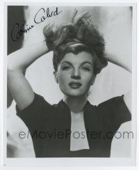 5t539 CORINNE CALVET signed 8x10 REPRO still '80s sexy close up putting her hair over her head!