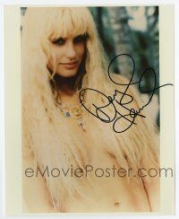 5t542 DARYL HANNAH signed color 8x10 REPRO still '90s sexy c/u with strategically placed hair!
