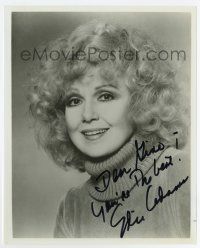 5t561 EDIE ADAMS signed 8x10 REPRO still '80s head & shoulders smiling portrait later in life!