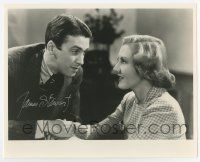 5t598 JAMES STEWART signed 8x10 REPRO still '80s close up with Jean Arthur in Mr. Smith!