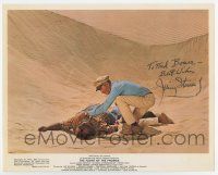 5t405 JAMES STEWART signed color 8x10 still '66 in a scene from Flight of the Phoenix!