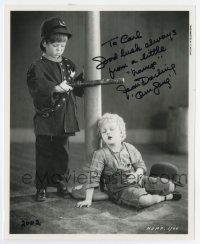 5t610 JEAN DARLING signed 8x10 REPRO still '02 on a great scene from an Our Gang short!