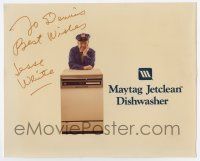 5t613 JESSE WHITE signed color 8x10 REPRO still '80s great image of the Maytag repairman!