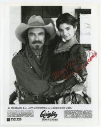 5t427 LAURA SAN GIACOMO signed 8x10 still '90 great portrait w/ Tom Selleck in Quigley Down Under!