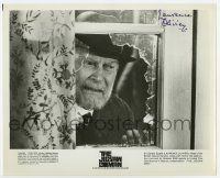 5t428 LAURENCE OLIVIER signed 8x10 still '83 great c/u at broken window from The Jigsaw Man!